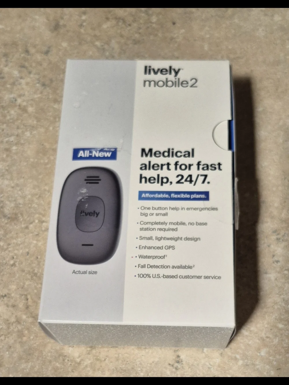 Lively Mobile2 Medical Alert Pendant - Black